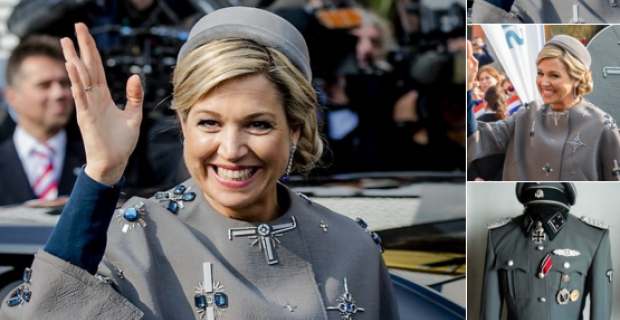 Πανικός στη Γερμανία:Η Βασίλισσα της Ολλανδίας εμφανίστηκε φορώντας παλτό με σβάστικες