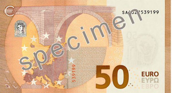 Παρουσιάστηκε σήμερα στην Φρανκφούρτη το νέο χαρτονόμισμα των 50 ευρώ