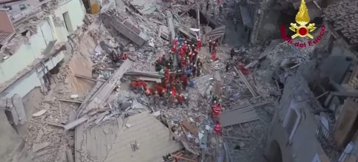 Βίντεο από drone αποκαλύπτει το μέγεθος της καταστροφής στην Ιταλία