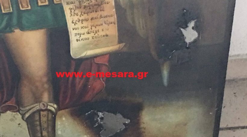 Εικόνες: Βέβηλοι έγραψαν «Ο Αλλάχ είναι μεγάλος» σε εκκλησία στην Κρήτη