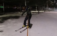 Αυτοί οι τύποι αποφάσισαν να κάνουν σκι στην παραλία της Θεσσαλονίκης και το κατέγραψαν σε βίντεο