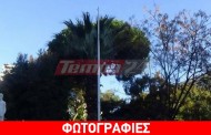 Πάτρα: Έβαλαν φωτιά στην ελληνική σημαία στην πλατεία Ολγας