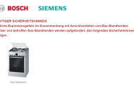 Γερμανία: Κίνδυνος έκρηξης! Ανακαλείται κουζίνα αερίου των Bosch και Siemens