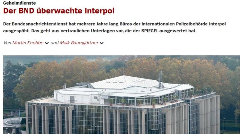 Η Γερμανία κατασκόπευε την Interpol και την Ελληνική Αστυνομία