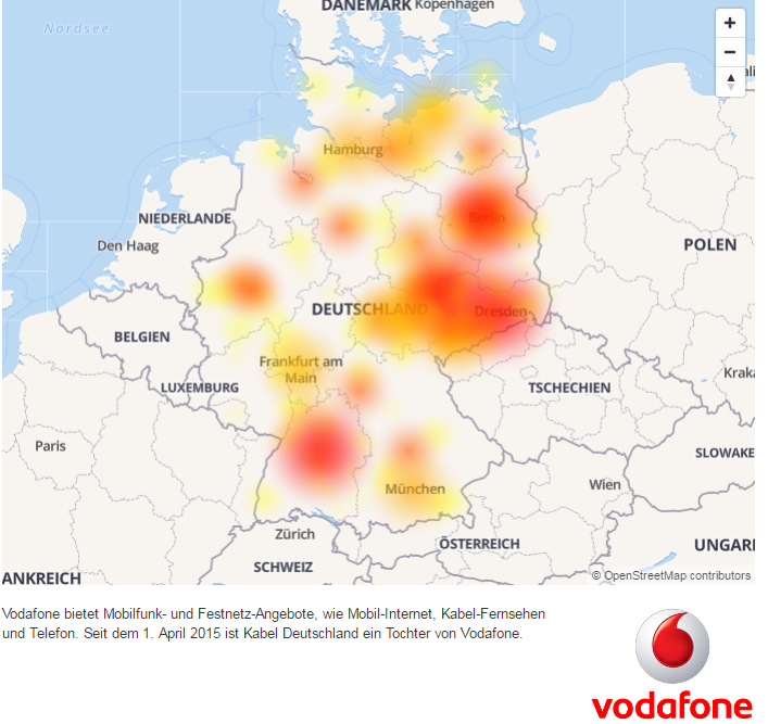 Προβλήματα με το σήμα της Vodafone σε ολόκληρη τη Γερμανία