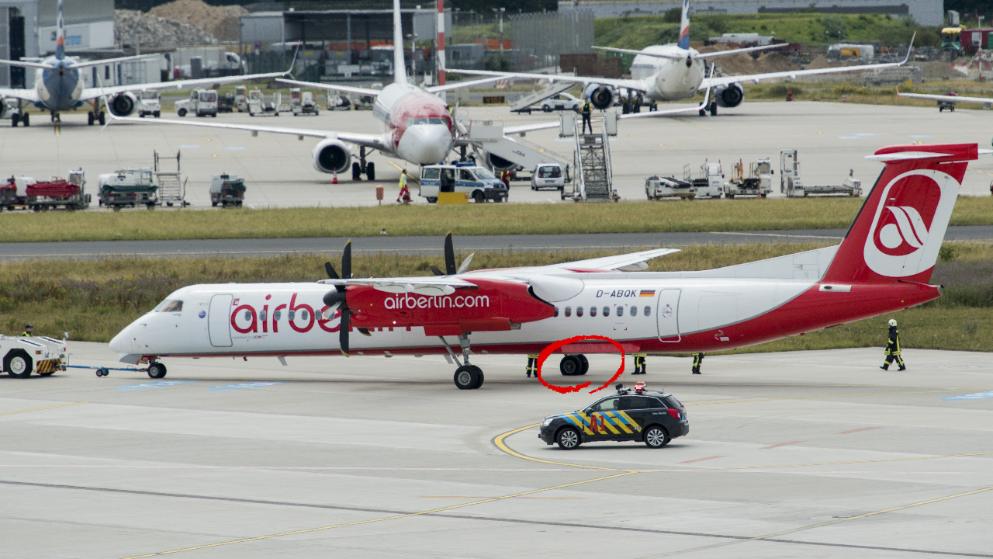 Düsseldorf: Αναγκαστική προσγείωση αεροσκάφους της Air-Berlin μετά από … λάστιχο