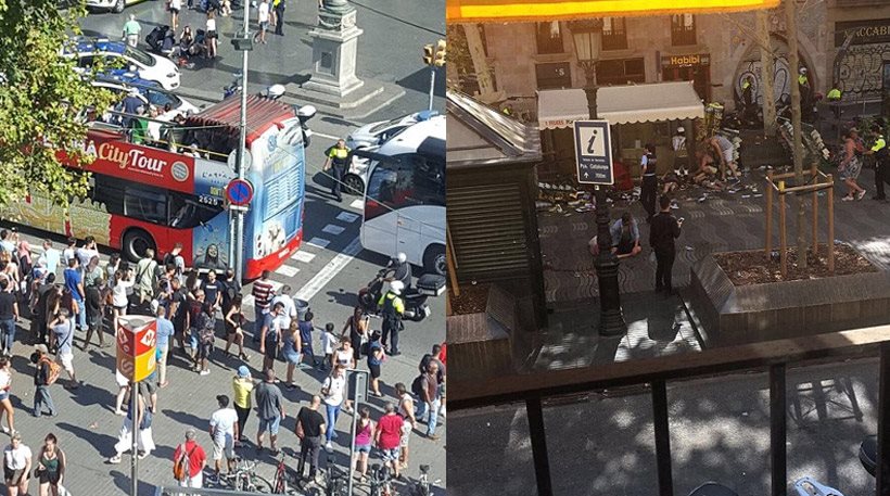 Διπλή τρομοκρατική επίθεση στη Βαρκελώνη: Βαν έπεσε πάνω σε πλήθος - Ομηρία σε εστιατόριο
