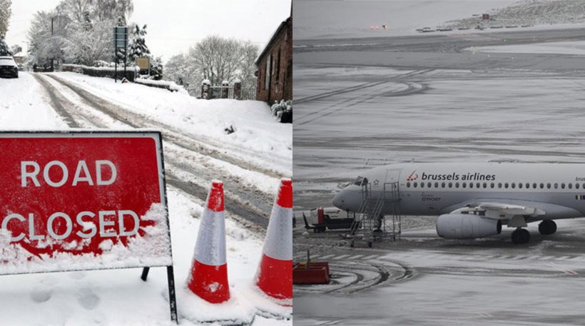 Στο χάος η Ευρώπη από το χιονιά: Ακυρώσεις πτήσεων σε Γερμανία, Βέλγιο, Ολλανδία, Γαλλία