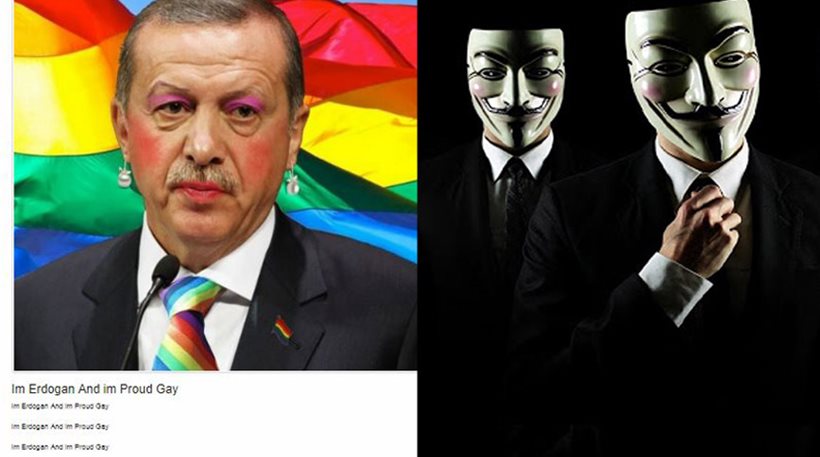 Οι Anonymous Greece «έντυσαν» τον Ερντογάν... γυναίκα!