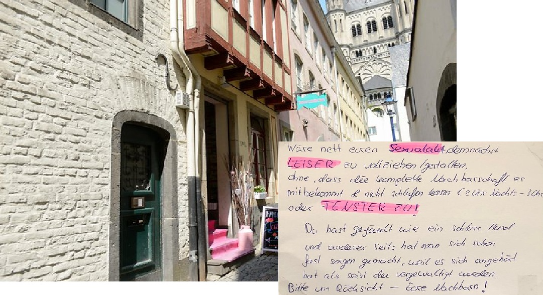 Κολωνία: Μήνυμα αγανάκτησης από γείτονες επειδή έκαναν πολύ φασαρία … κατά το σεξ